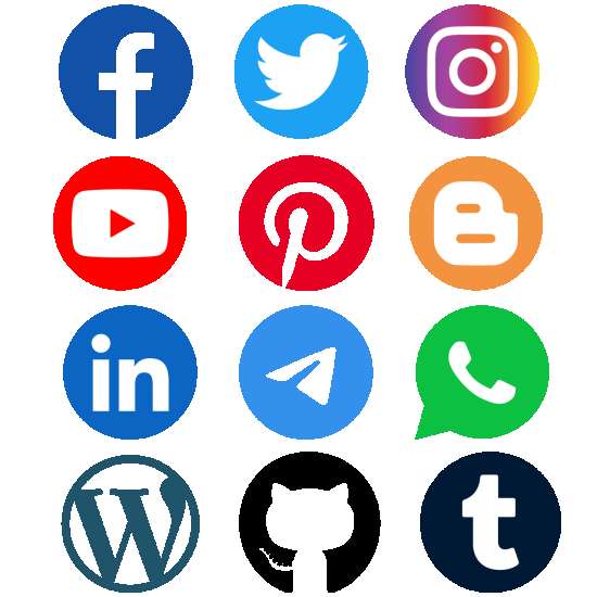 Social Share icons Vector download AI, CDR, EPS, SVG, PDF, and PNG
