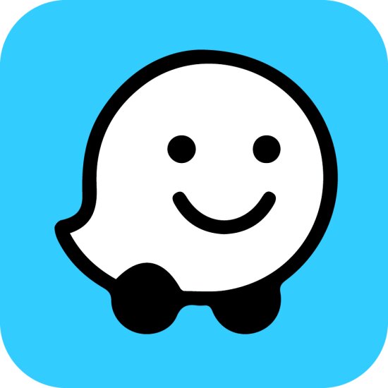 Waze Navigation & Live Traffic icon logo vector