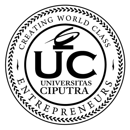 Universitas Ciputra (Black White) Logo