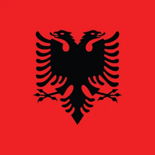 Flag of the Republic of Albania [Square Flag]