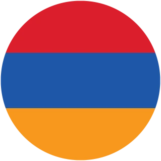 Flag of the Republic of Armenia (Circle, Rounded Flag)