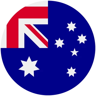 Flag of the Commonwealth of Australia (Circle, Rounded Flag)