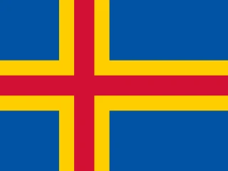 Flag of the of Åland Islands (Aland)