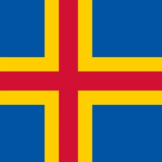 Flag of the Åland Islands (Aland) [Square Flag]