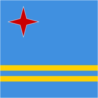 Flag of the Aruba Square Flag PNG, AI, EPS, CDR, PDF, SVG [Square Flag]