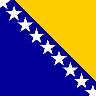 Flag of the Bosnia and Herzegovina Square Flag PNG, AI, EPS, CDR, PDF, SVG [Square Flag]