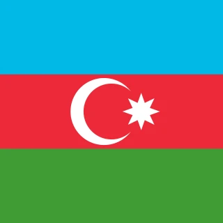 Flag of the Republic of Azerbaijan [Square Flag]