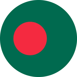 Flag of the People's Republic of Bangladesh (Circle, Rounded Flag)