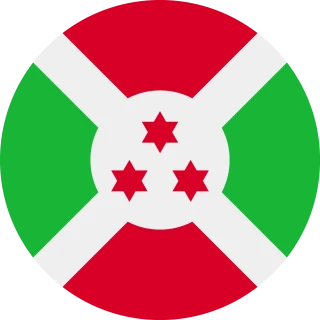 Flag of the Republic of Burundi (Circle, Rounded Flag)