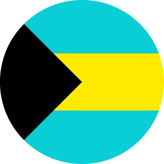 Flag of the Commonwealth of The Bahamas (Circle, Rounded Flag)