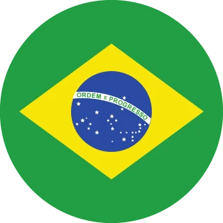 Flag of the Federative Republic of Brazil (Circle, Rounded Flag)