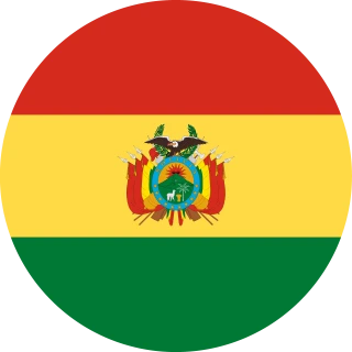 Flag of the Plurinational State of Bolivia (Circle, Rounded Flag)