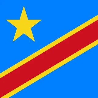 Flag of the Congo (Democratic Republic of the Congo) Square Flag PNG, AI, EPS, CDR, PDF, SVG [Square Flag]