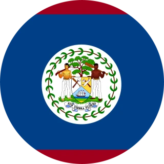 Flag of the Belize (Circle Flag) PNG, AI, EPS, CDR, PDF, SVG (Circle, Rounded Flag)