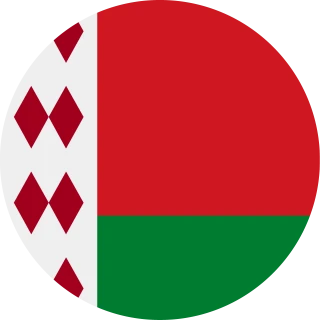 Flag of the Republic of Belarus (Circle, Rounded Flag)
