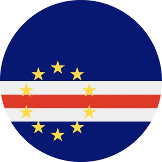 Flag of the Republic of Cabo Verde (Circle, Rounded Flag)