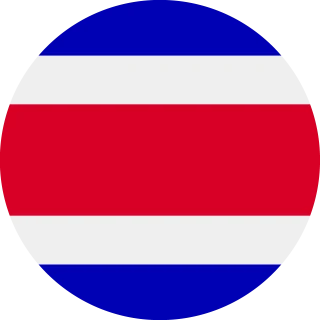 Flag of the Republic of Costa Rica (Circle, Rounded Flag)