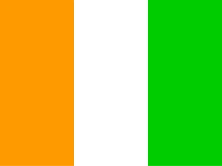 Flag of the Republic of Cote d Ivoire (Ivory Coast)