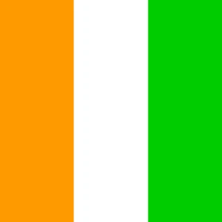Flag of the Republic of Cote d Ivoire (Ivory Coast) [Square Flag]