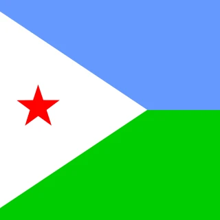 Flag of the Republic of Djibouti [Square Flag]