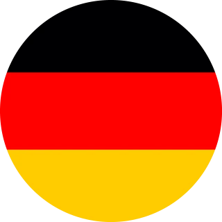 Flag of the Federal Republic of Germany (Circle, Rounded Flag)