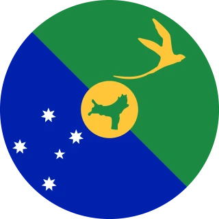 Flag of the Territory of Christmas Island (Circle, Rounded Flag)