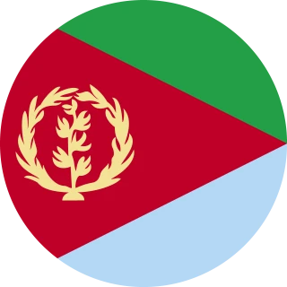 Flag of the State of Eritrea (Circle, Rounded Flag)