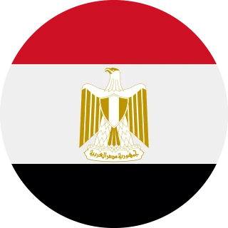 Flag of the Arab Republic of Egypt (Circle, Rounded Flag)