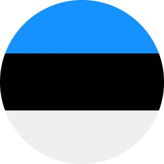 Flag of the Republic of Estonia (Circle, Rounded Flag)