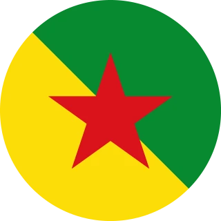 Flag of the Guyane (Circle, Rounded Flag)