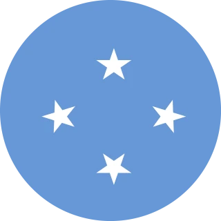 Flag of the Federated States of Micronesia (Circle, Rounded Flag)