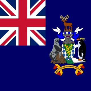 Flag of the South Georgia and the South Sandwich Islands [Square Flag]