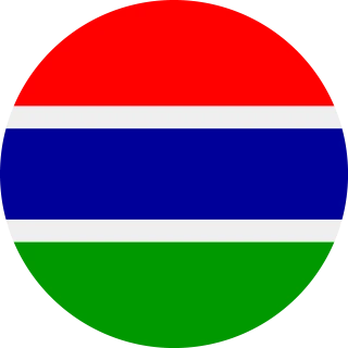 Flag of the Republic of The Gambia (Circle, Rounded Flag)