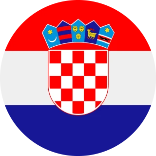 Flag of the Republic of Croatia (Circle, Rounded Flag)