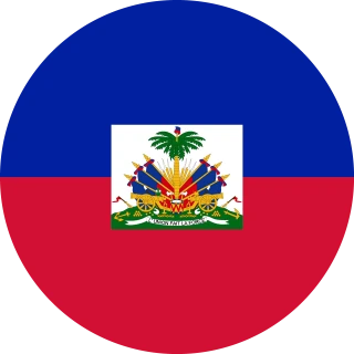 Flag of the Republic of Haiti (Circle, Rounded Flag)