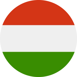 Flag of the Hungary (Circle, Rounded Flag)