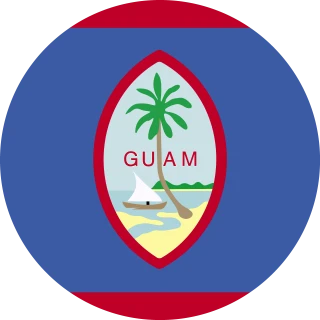 Flag of the Territory of Guam (Circle, Rounded Flag)