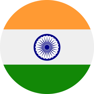 Flag of the Republic of India (Circle, Rounded Flag)
