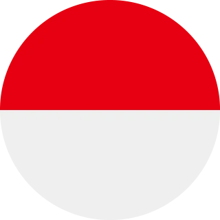 Flag of the Republic of Indonesia (Circle, Rounded Flag)
