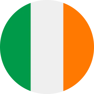 Flag of the Ireland (Circle, Rounded Flag)