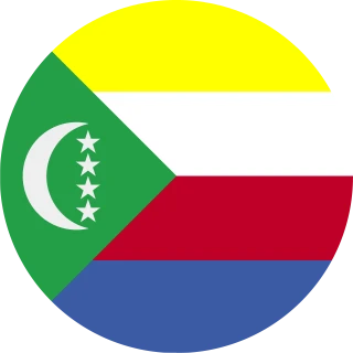 Flag of the Union of the Comoros (Circle, Rounded Flag)