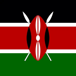 Flag of the Republic of Kenya [Square Flag]