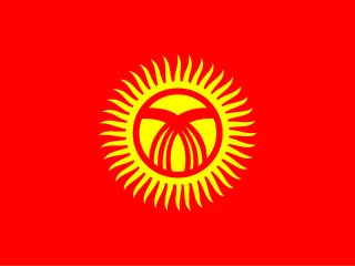 Flag of the KG Kyrgyz Republic 
