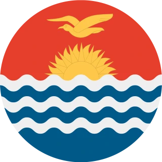 Flag of the Republic of Kiribati (Circle, Rounded Flag)