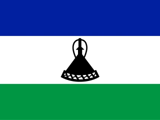 Flag of the LS Kingdom of Lesotho 