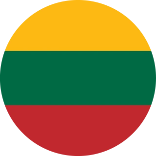 Flag of the Republic of Lithuania (Circle, Rounded Flag)