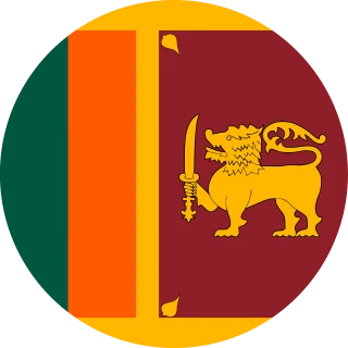 Flag of the Democratic Socialist Republic of Sri Lanka (Circle, Rounded Flag)