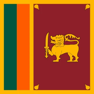 Flag of the Democratic Socialist Republic of Sri Lanka [Square Flag]