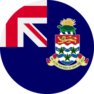 Flag of the Cayman Islands (Circle, Rounded Flag)