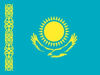 Flag of the KZ Republic of Kazakhstan 